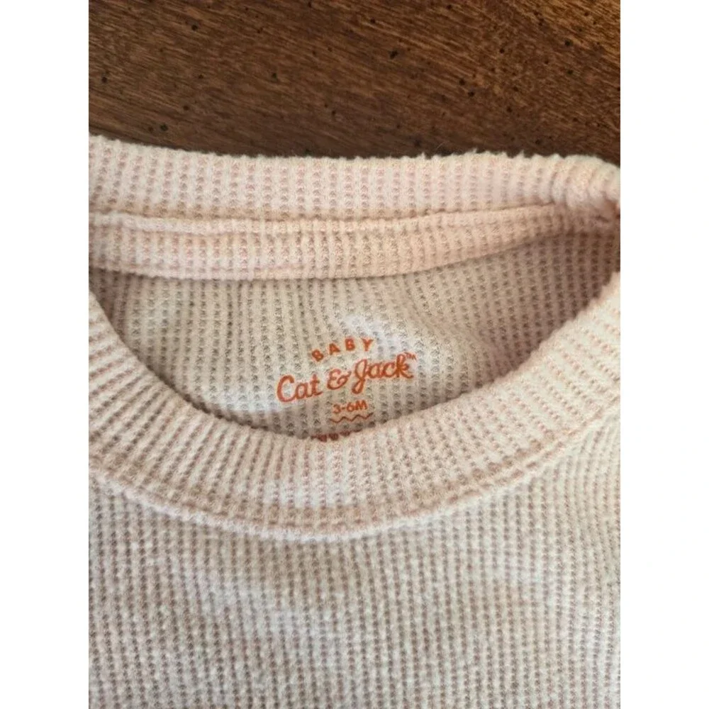 3-6 Month Girls Waffle Knit Set